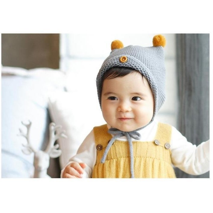  Topi Lucu  Topi  Bayi Kupluk Pom Pom Shopee Indonesia