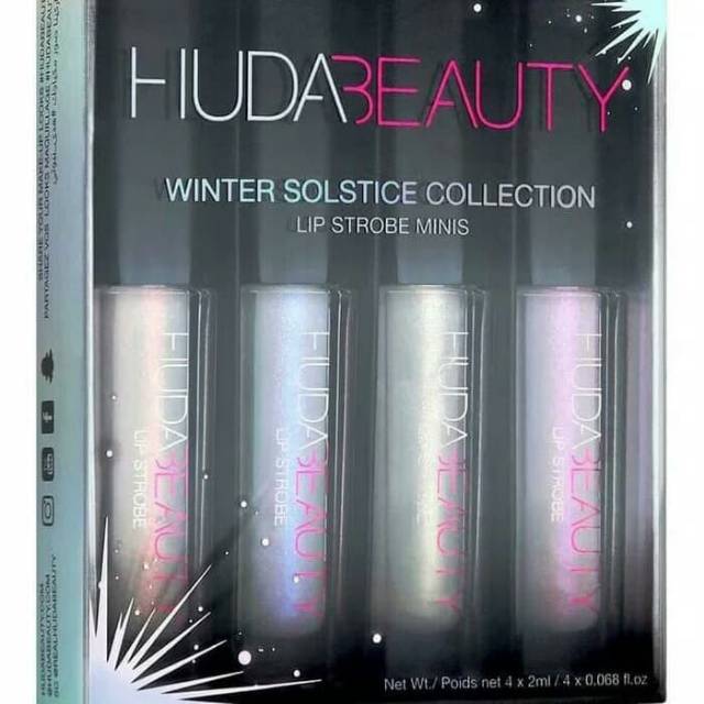HUDA BEAUTY 4in1 Winter Soltice Collection HUDA Lip Strobe Minis Beauty