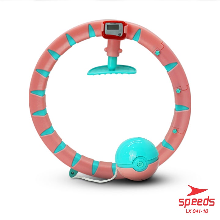 Hula Hoop SPEEDS Hulahop Portabel Yoga Fitness Adjustable Ring Mainan Anak Kaki Pengecil Perut 041-7-041-10 PINK
