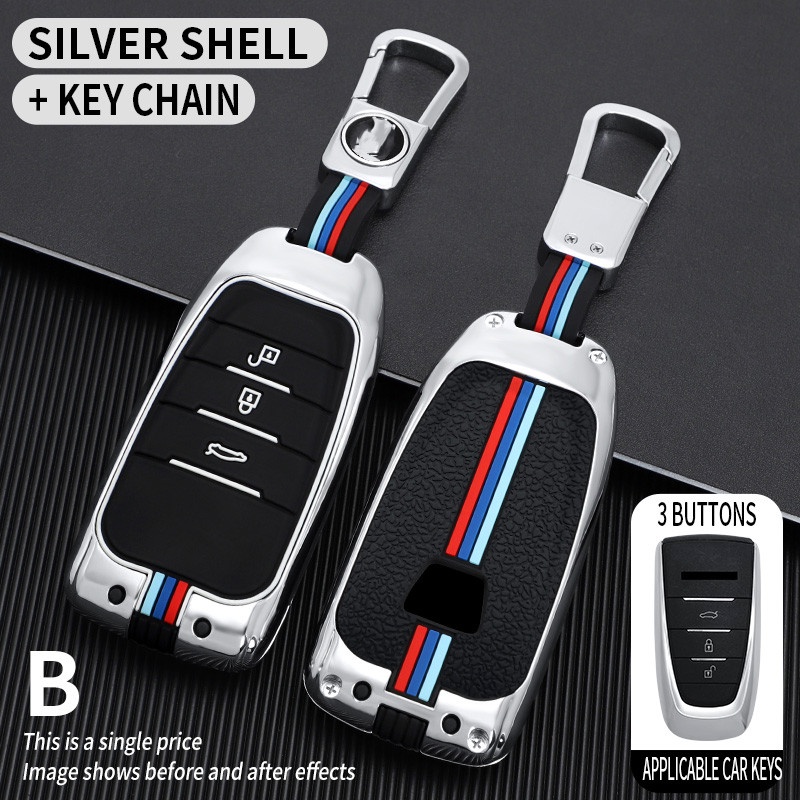 Casing Kunci Mobil Smart Bahan Zinc Alloy Untuk Luxgen U6 U7 SUV S5 2020 2021