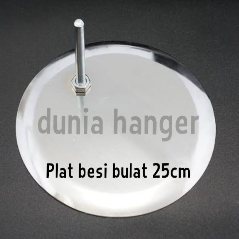 Plat besi bulat 25cm untuk manekin