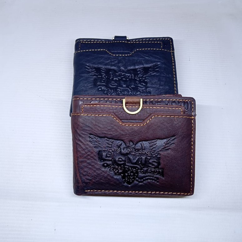 Dompet lipat pria kulit asli Levis import