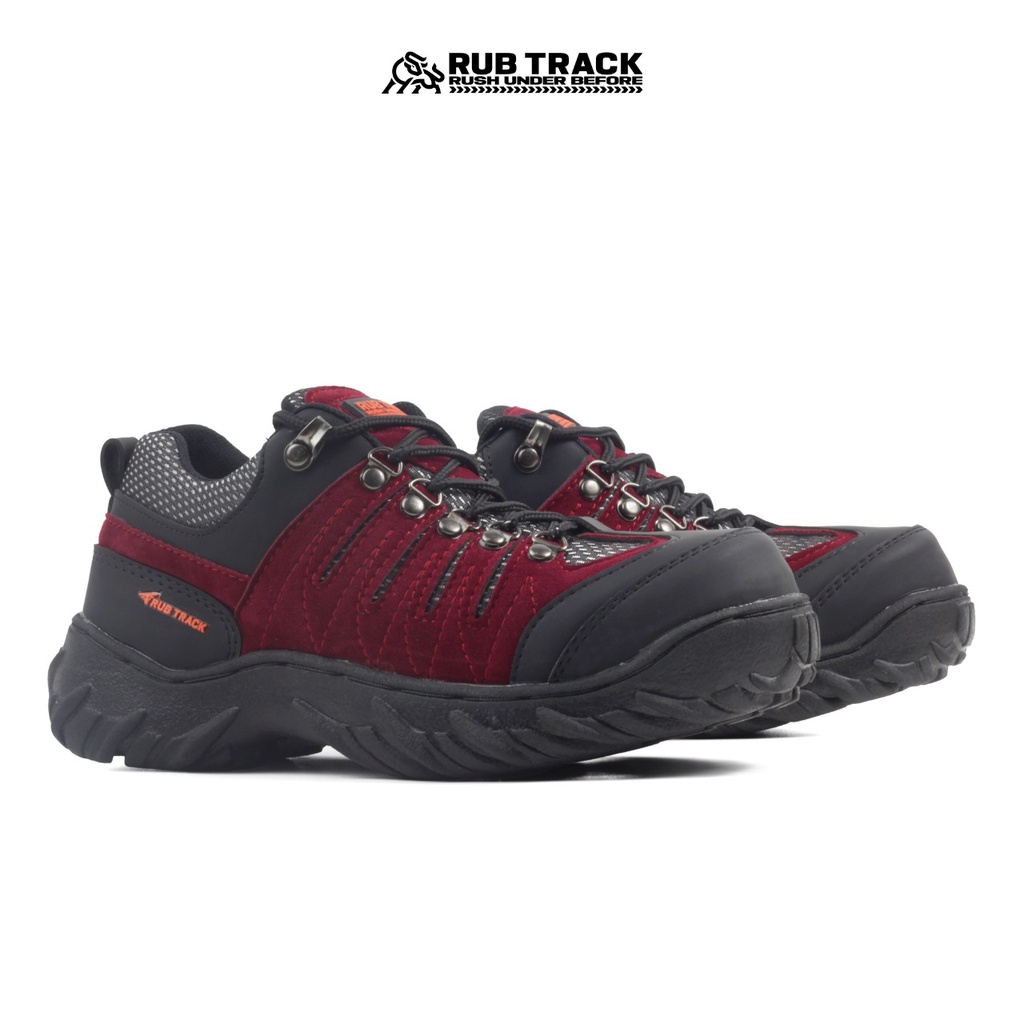 SEPATU SAFETY BOOTS PRIA TRACKING HIKING GUNUNG RUBICON DIENG LOW PREMIUM QUALITY UJUNG BESI RUBICON DIENG