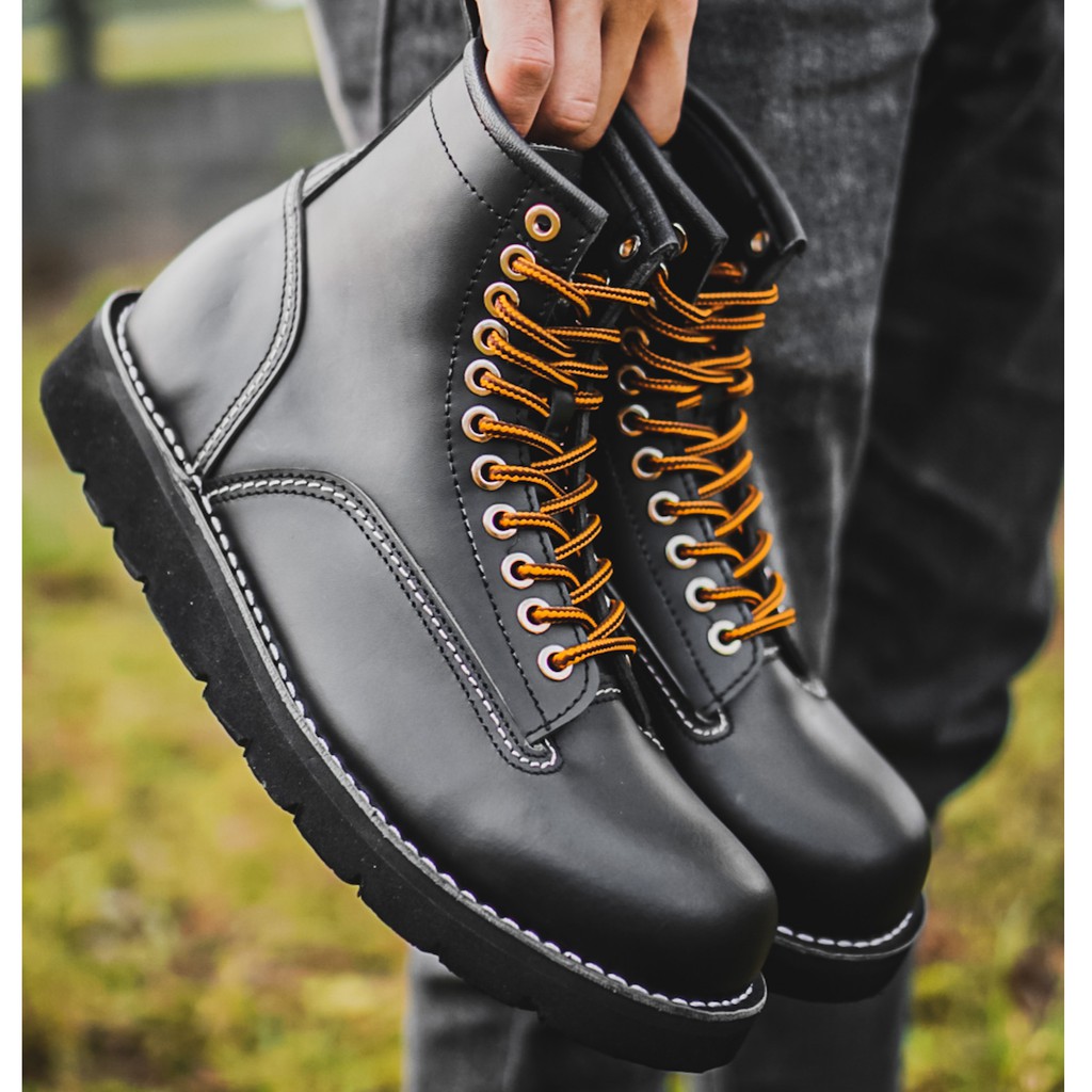 HIPPO BLACK  |FORIND x BARNUM| Sepatu Boots Kulit Asli Boot Kulit Pria Cowok New Ori Lokal Footwear