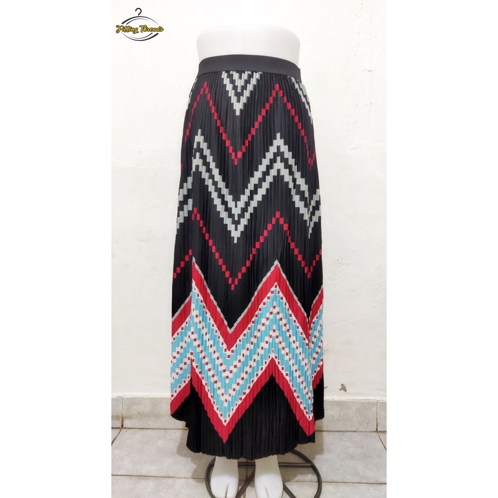 ROK PLISKET PREMIUM MOTIF / ROK REMPEL PANJANG MUSLIM / ROK MAYUNG PLISKET / FIT TO XXL