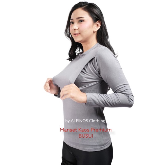Manset Baju Hamil &amp; Menyusui Adem Nyaman Inner Spandek Premium Lengan Panjang