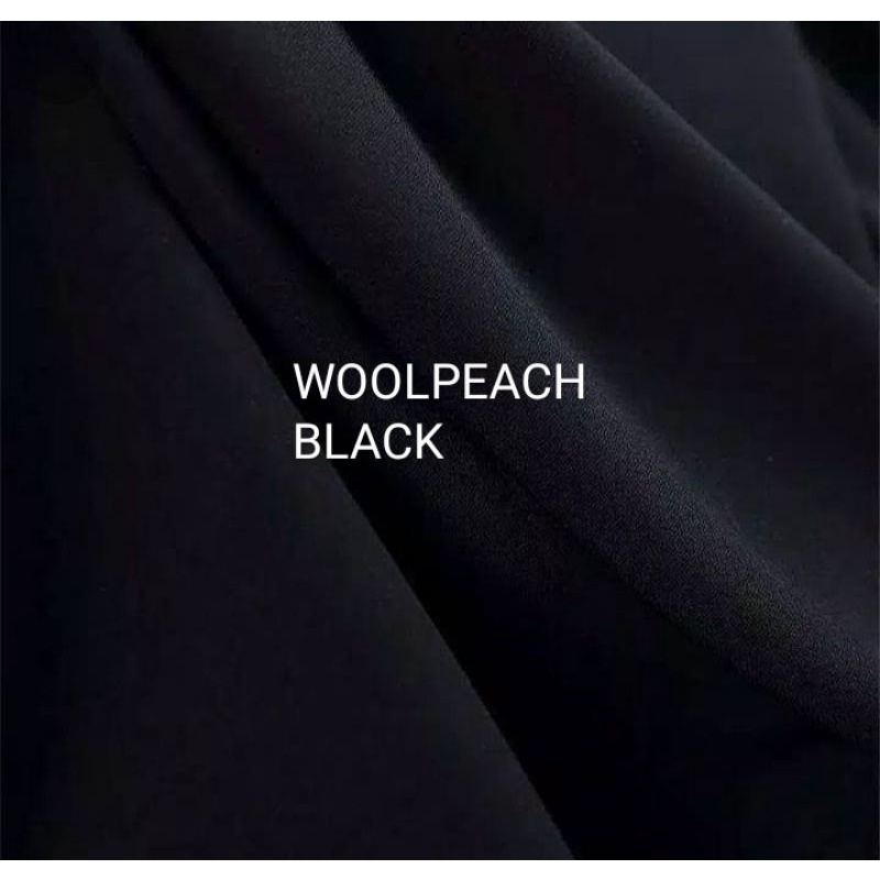 Kain Kiloan Wolfis khusus hitam/Kain Wolfis polos/kain Untuk gamis/Kain Untuk Hijab/Kain Kiloan term
