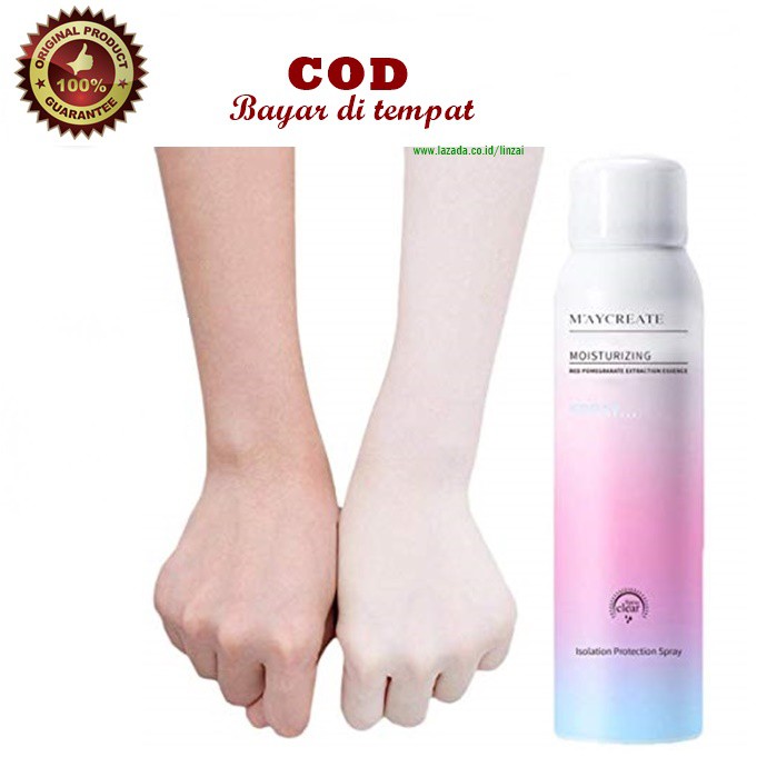 Pemutih Badan Maycreate Moisturizing Protection Spray Shopee Indonesia
