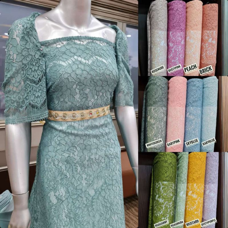 KAIN BRUKAT SEMI PRANCIS/ BAHAN PERPOTONG