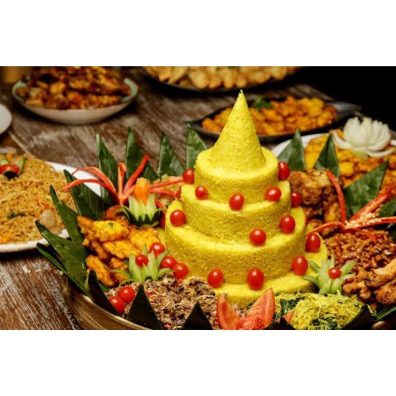 citakan tumpeng susun ukuran 15x20 pengemas aman pakai buble langsung pengerajin