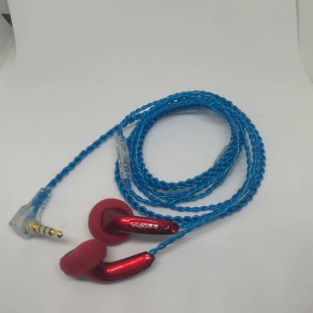 Vido Earbuds Earphone Recable Oxygen-free copper Biru