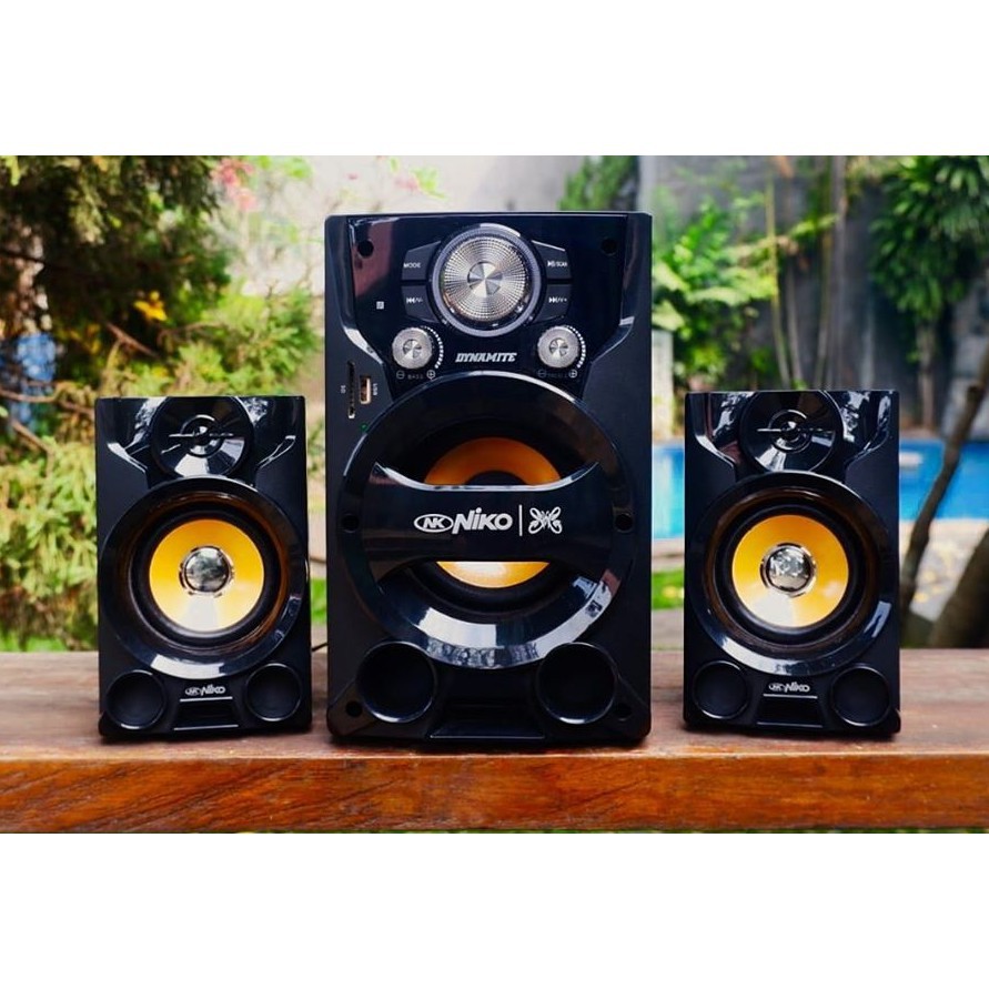 NEW SPEAKER NIKO DYNAMITE 2.1 EKSTRA BASS SLANK NYALAKAN BASS LOE 
