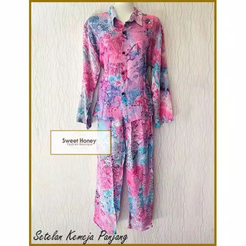 Setelan Piyama Lengan Panjang Tie Dye Asli Bali 2