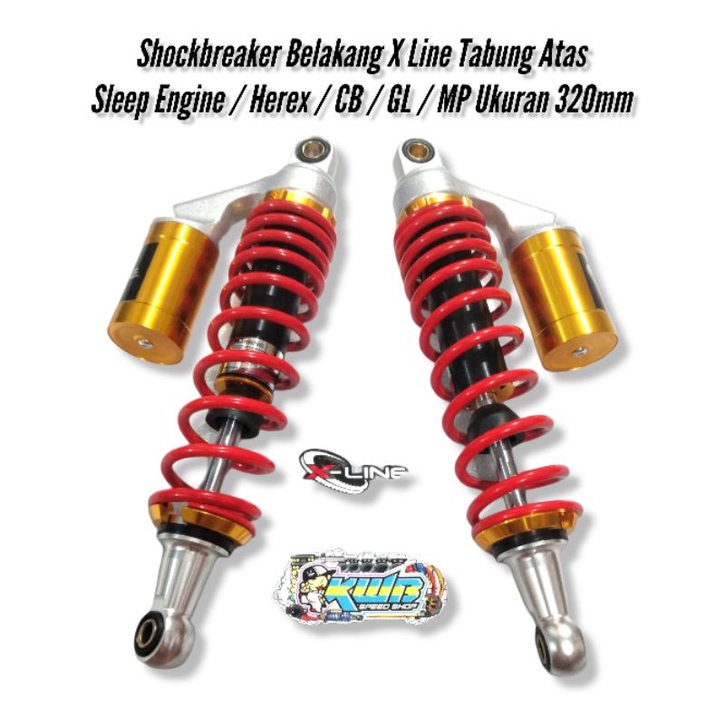 Shock Skok Belakang Xline X Line 508 Copy YSS Tabung Atas Ukuran 320mm 32cm XLine Shock 508 Bebek, Herex ukuran 320mm shockbreaker sekok shock PNP pnp F1Zr Vega Jupiter ukuran 320mm PNP herex gl MP Tiger grand c70 model yss tabung