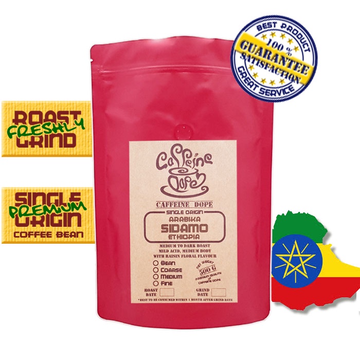 

Kopi Arabika Sidamo Ethiopia 500 Gr - Bean/Biji & Ground/Bubuk