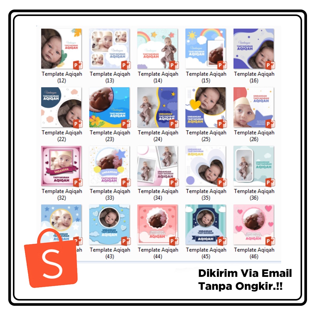 50+ PPT Template Aqiqah Undangan Digital + Bonus Premium