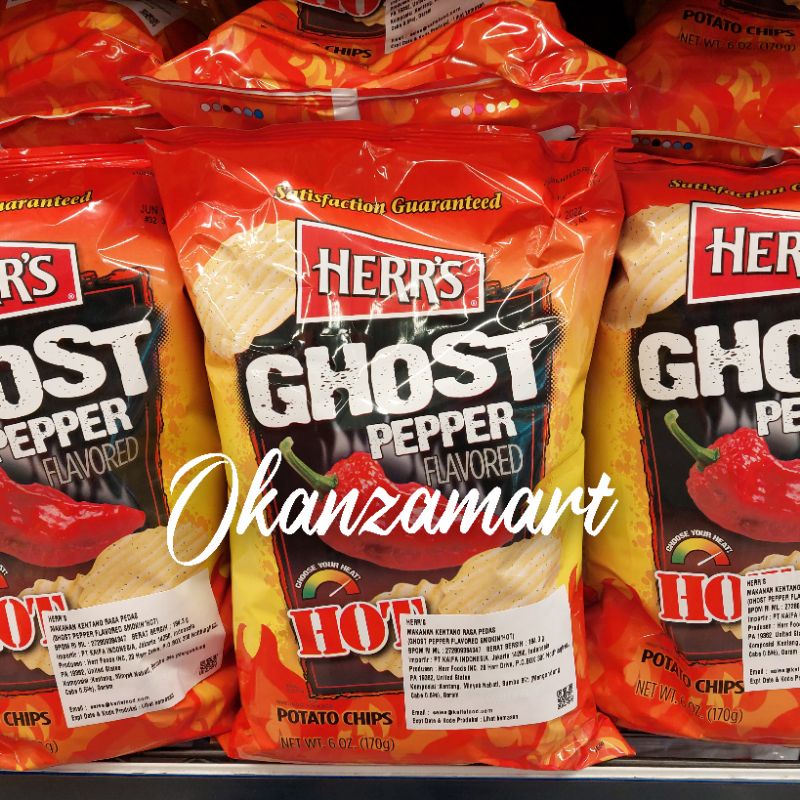 

Herr's Herrs Potato Chips Ghost Peppers Hot 170gr