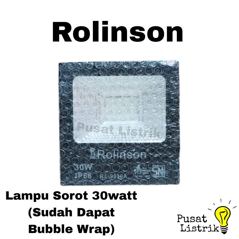 Lampu Sorot LED 30 Watt Rolinson Lampu Tembak Lampu FloodLight LED 30W