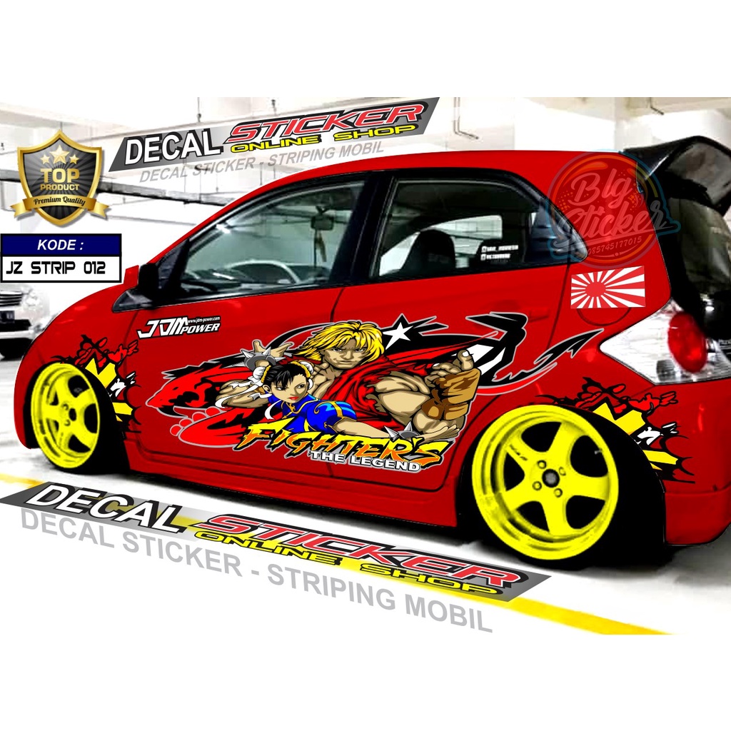 decal MOBIL AGYA, JAZZ, BRIO, AYLA, DATSUN, KARIMUN, STIKER MOBIL KARAKTER KEREN