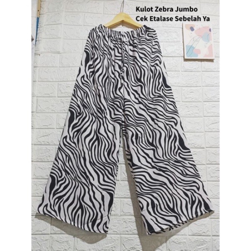 CELANA KULOT RAYON JUMBO LEOPARD ZEBRA VANESHA POLOS dll