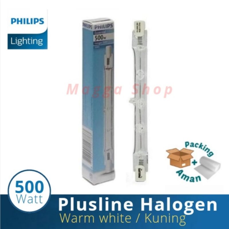 PHILIPS LAMPU HALOGEN STICK 500W PHILIPS HALOGEN STICK PHILIPS PLUSLINE HALOGEN STICK 500WATT.