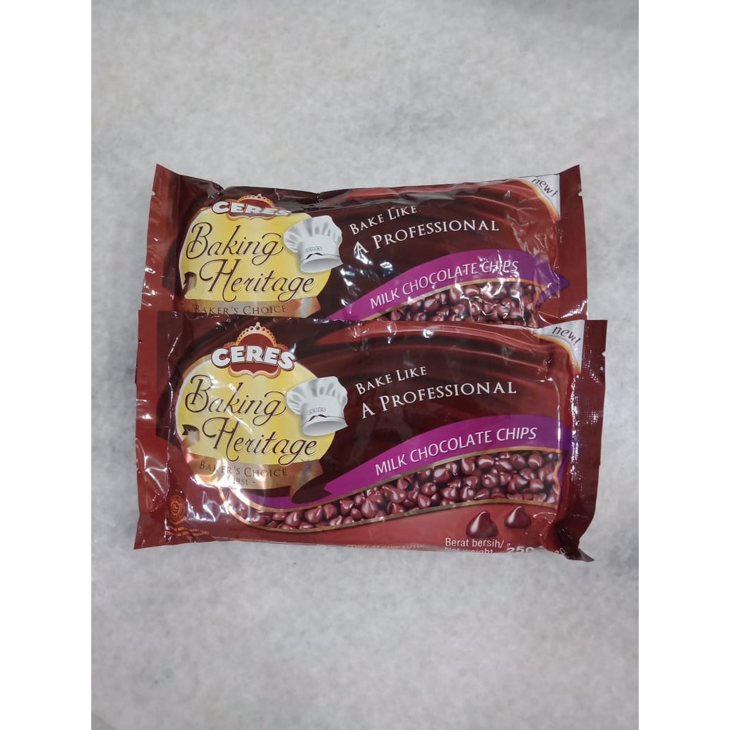 

Ceres Baking Heritage Milk Chocolate Chips 250 Gr