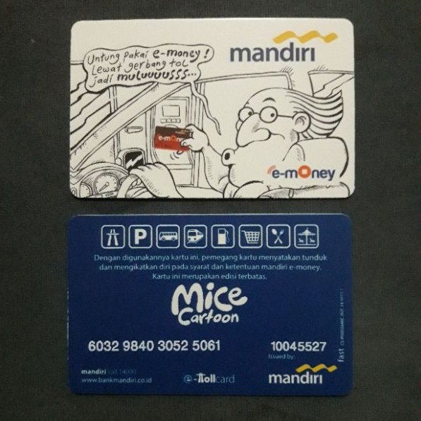 Mandiri eMoney Mice Cartoon ORI /Like eTOLL Tapcash Flazz or Brizzi