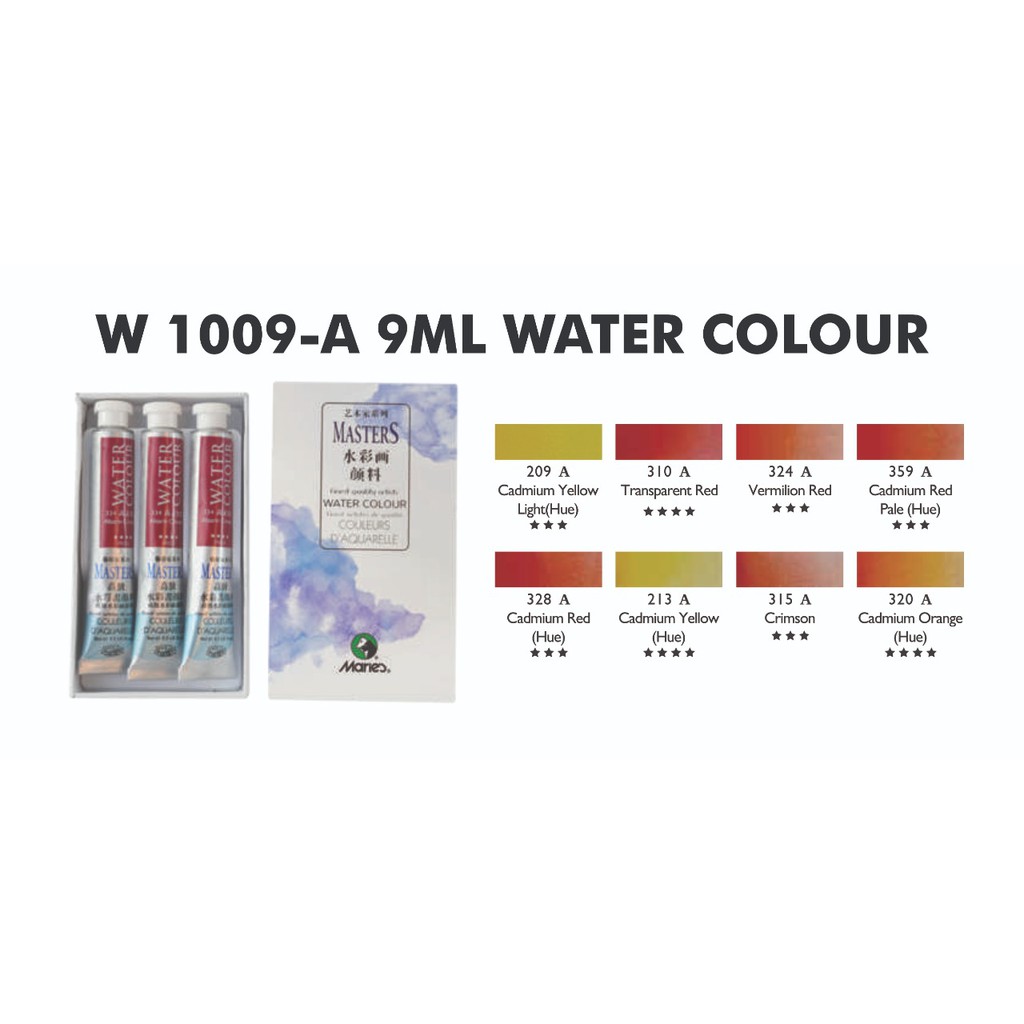

MARIES WATERCOLOUR TUBE 9ML SERI A