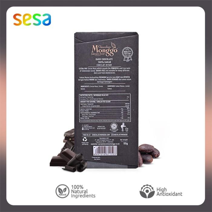 

Chocolate Monggo Dark Chocolate 100% Kakao 80g Best Seller