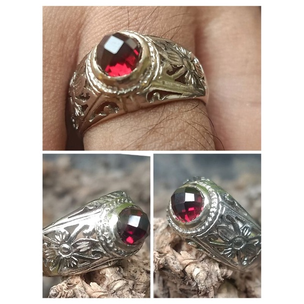 natural red garnet cutting