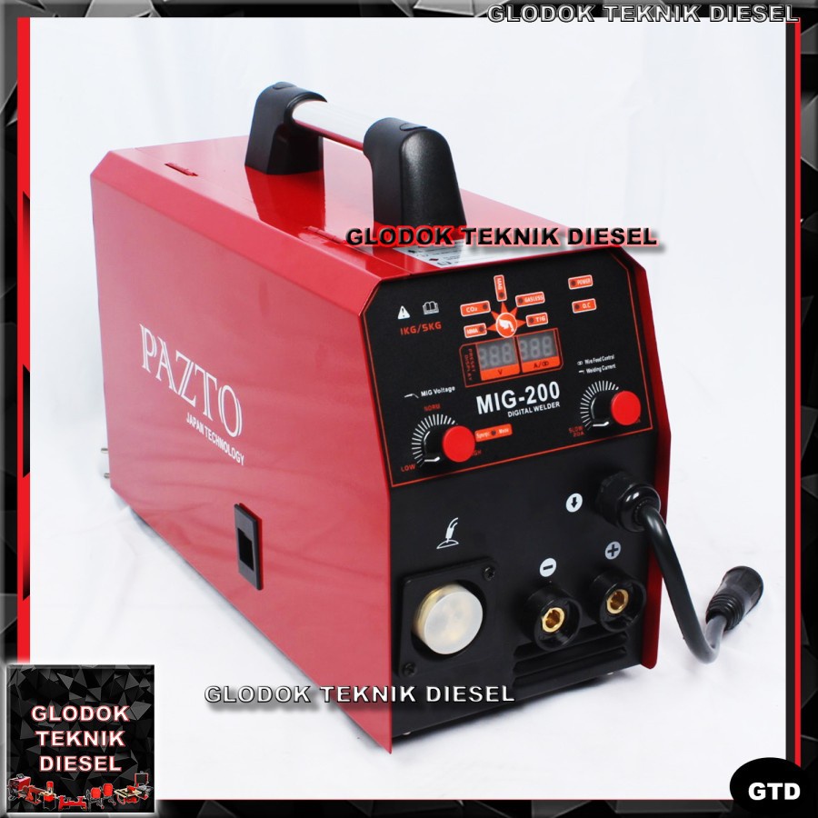 PROMO SALE PAZTO MESIN LAS MIG 200 A 5 KG CO2 TANPA GAS WELDING GASLESS JAPAN