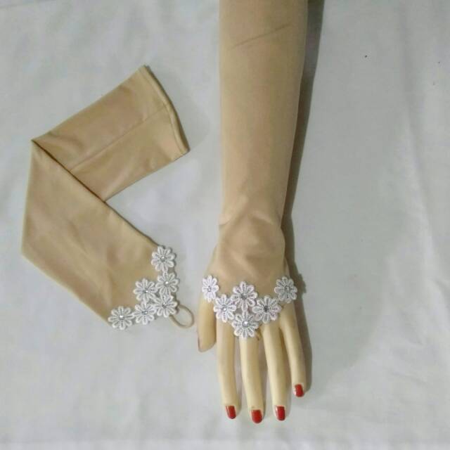 Handscok plower /manset tangan wanita/handsock jempol /handsock jempol pita /manset tangan syari