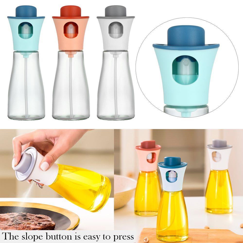 Solighter 180ML Olive Oil Sprayer Bottle Bermanfaat Push-type Dust-Proof Oil-Control Cooking Baking Seasoning Bottle