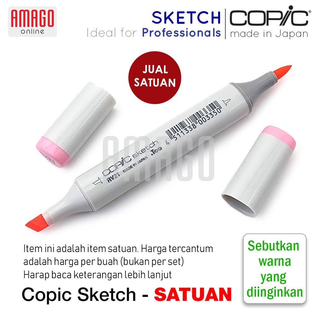 COPIC Sketch Marker - Satuan - CSM/xxxx