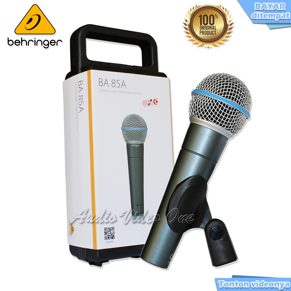 Microphone Dynamic BEHRINGER BA 85A Mic Vocal Super Cardioid Mikrofon Vokal Karaoke Asli