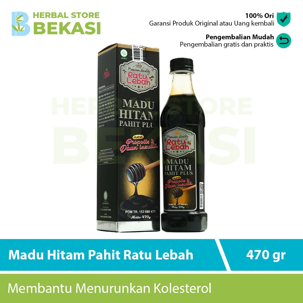 

Madu Hitam Pahit Ratu Lebah 470 Gr Asli Original Herbal Suplemen Daya Tahan Tubuh