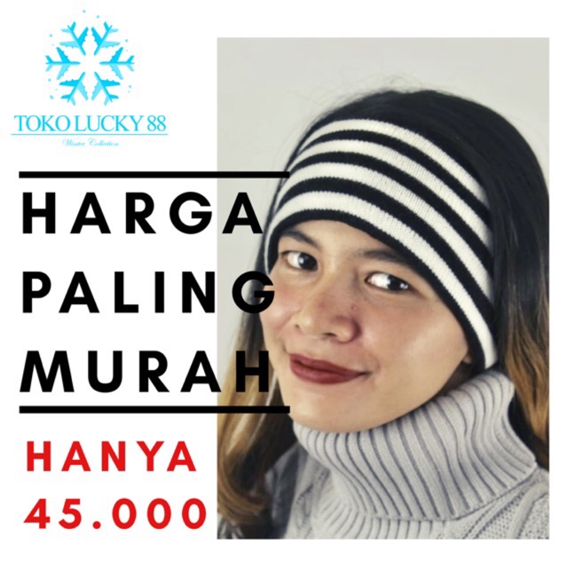 Bandana Rajut Wool Headband Winter Blaster