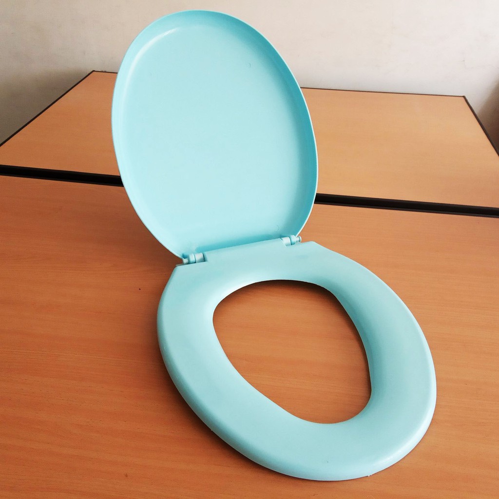 MODEL TOTO Tutup Closet Duduk BIRU BISA BUAT SEMUA MERK