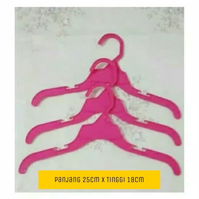 HANGER ANAK GANTUNGAN  BAJU  PAKAIAN PINK  495 ECER 