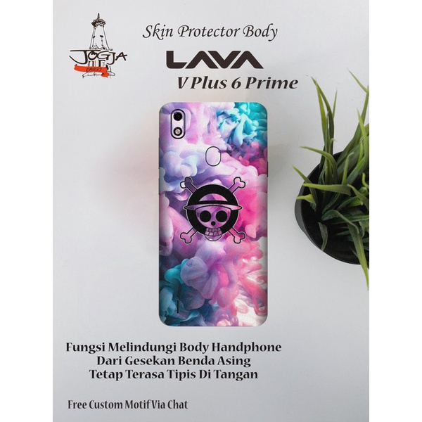 Dapat 2pcs Garskin Lava V Plus 6 Prime Motif Logo Free Custom Motif (Bisa COD)