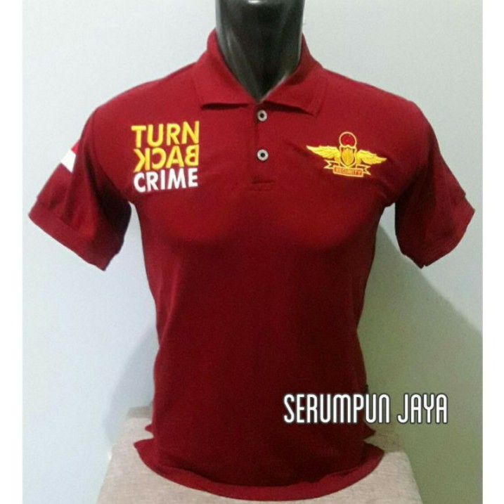 KAOS TBC SECURITY LOGO WINGS MARUN - KAOS TURN BACK CRIME SECURITY WINGS MAROON FULL BORDIR