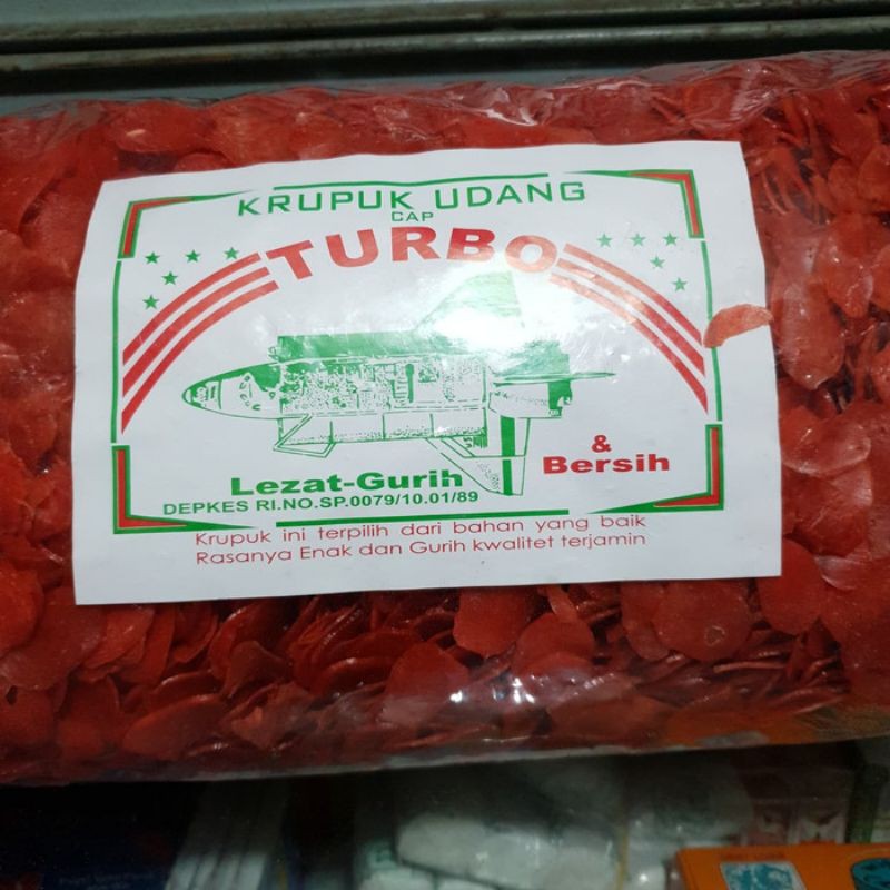 

kerupuk merah cap turbo kemasan asli 3 kg