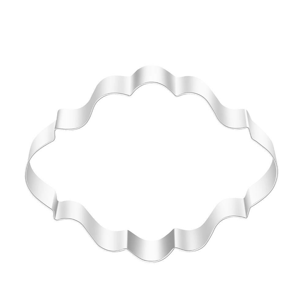 Preva 4/8PCS Frame Cookies Cutter DIY Cetakan Kue Kering Stainless Steel Best Wishes