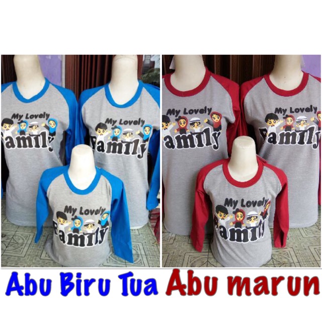 KAOS COUPLE FAMILY " MY LOVELY FAMILY " ANAK & DEWASA LENGAN PANJANG