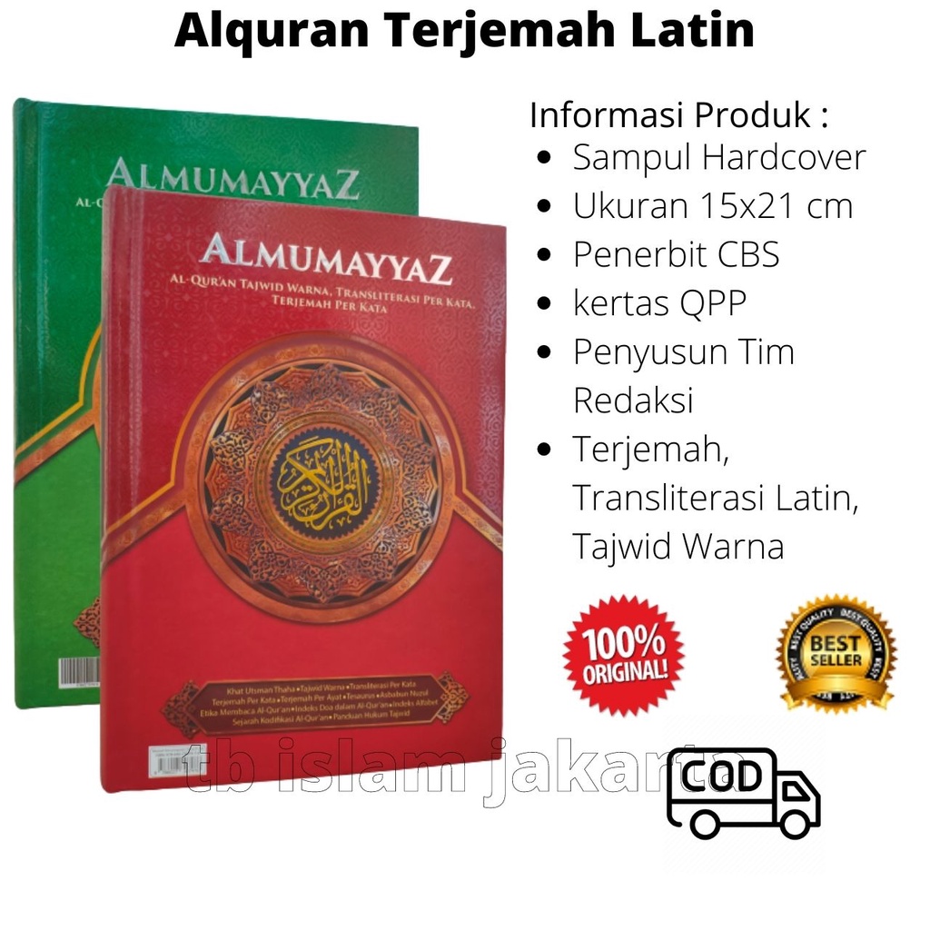 Al Quran Terjemah - Al Mumayyaz A5 - Al Quran Latin - Bahasa Indonesia - Alquran Terjemahan dan Tajw