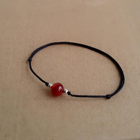 Gelang Kaki Pria Dan Wanita Model Batu Akik Merah Buatan Tangan