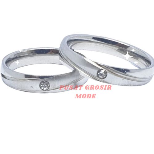 Cincin Couple Titanium ANTI KARAT SELAMANYA PGM CT58 SATUAN