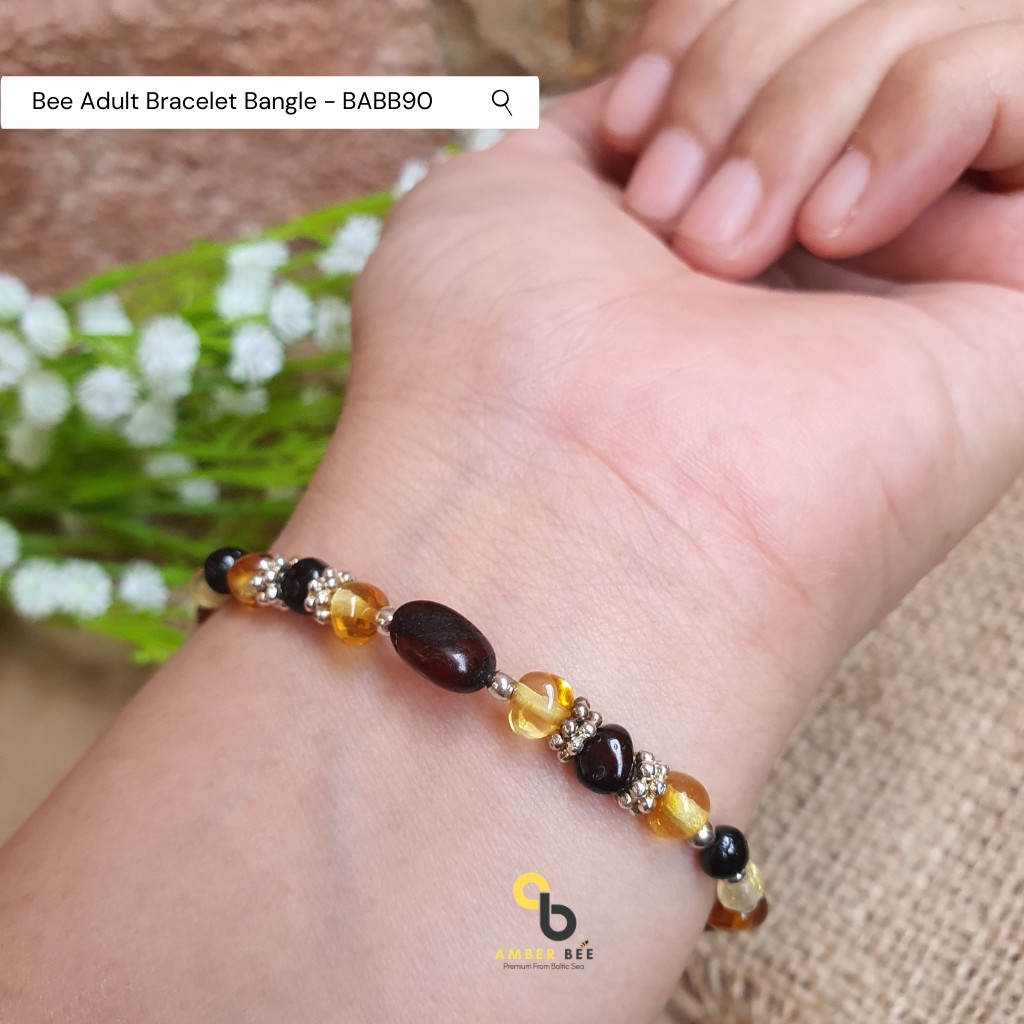 Gelang Dewasa Amber Lithuania Mode Bangle BABB90 by Amber Bee