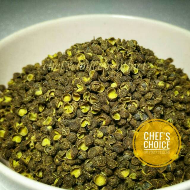 

Green Szechuan Pepper 50 gr / Andaliman Hijau Kering / Hua Jiao Fa Ciao