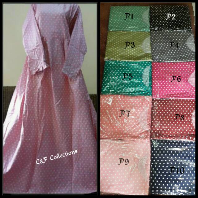 Gamis katun jepang original size jumbo ld 120